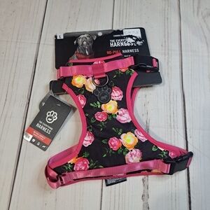 Canada Pooch The Everything Harness Pink Floral No-Pull Harness Size Large